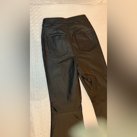 C&V Chelsea & Violet, Coated Flare Leg Black pants - Picture 9 of 13